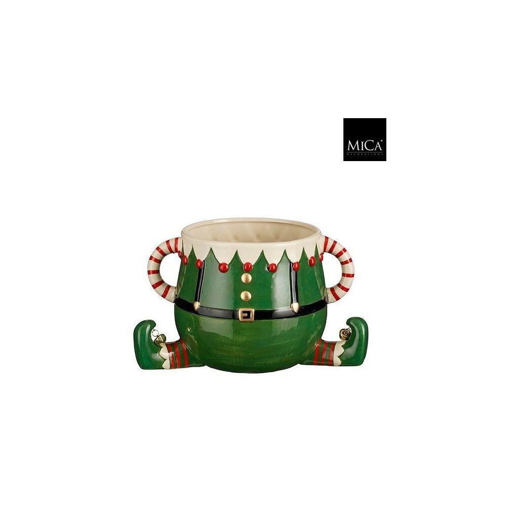 VASO ELFO SEDUTO VERDE H.16.5